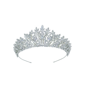 Couronne de mariée scintillante en zircon, accessoires pour <span class=keywords><strong>cheveux</strong></span>, couronnes en strass pour mariage, diadèmes pour femmes - Product Image 5