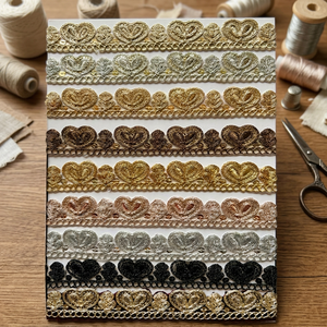 <b>Beads</b> Work Fancy <b>Fabric</b> Embroidered Decorative Textile for Wedding Wear Party Dresses Ethnic Clothing and Fashion Garments - Product Image 3