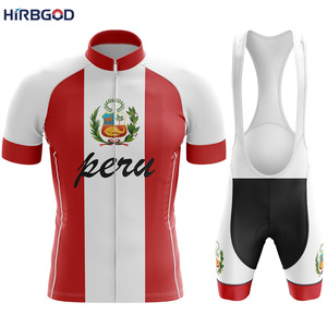 HIRBGOD – maillot de cyclisme pour hommes, ensemble de vêtements de <span class=keywords><strong>cycliste</strong></span> péruviens <span class=keywords><strong>avec</strong></span> 3 poches arrière - Product Image 2
