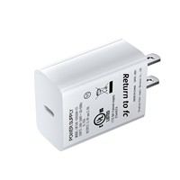Cargador de Teléfono Móvil USB-C de 10W 5V/2A con Certificación Dingfeng/FCC/CUL/DOE6, Protección Contra Sobrecarga para Suministro de Energía Seguro, EE. UU.