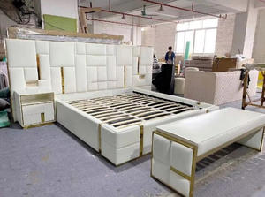 Banco otomano tapizado de cuero para dormitorio moderno de lujo barato, taburete para cama, Banco de cama otomana cubierto de Metal de cuero - Product Image 6