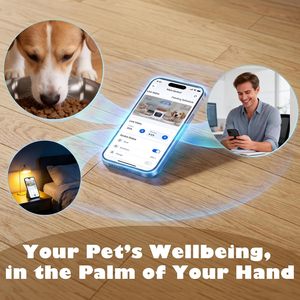 Elecpet 2025 New Smart Pet Feeder Remote Control Microchip Laser Pet Teasing 2 <b>Cameras</b> 1080P HD <b>Night</b> <b>Vision</b> - Product Image 2