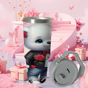 Vasos Personalizados de 30 oz con Diseño de Animales y Gatos para San Valentín, Disponibles en EE. UU., Ideales para Amantes de Mascotas y Enamorados - Product Image 3