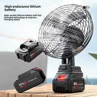 Nouveau ventilateur oscillant sans fil à batterie lithium longue durée, haute puissance, pour la maison, la voiture et l'extérieur, silencieux 37-45 dB, 1200-2000 mA