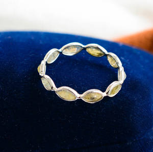 Labradorite Gemstone <b>Ring</b> Premium Deged Eternity Pattern with 925 Sterling Silver A <b>Statement</b> Of Pure Sophistication <b>Ring</b> - Product Image 6