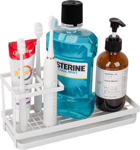 Support multifonctionnel pour brosse à dents électrique de comptoir, accessoires de salle de bain et toilettes, gobelet de lavage, porte-brosse à dents - Product Image 3