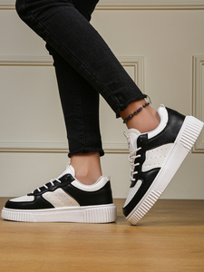 <span class=keywords><strong>Zapatillas</strong></span> Deportivas Casuales para <span class=keywords><strong>Mujer</strong></span>, Diseño Moderno, Planas, para Skateboard, Deportes al Aire Libre, Correr, Tenis, con Cordones, para Caminar - Product Image 5