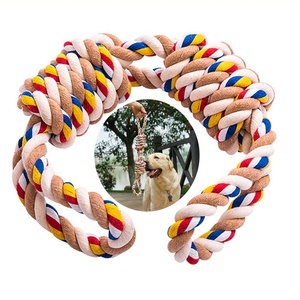 Eco Friendly Braided Knots Cotton Rope Dental Clean Pet Big Training large rope toy dog