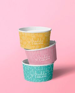 Nhiều Loại Thực Phẩm Tùy Chỉnh In 12 Oz Giấy Kem Dùng Một Lần Cốc Gelato Với Nắp Và Muỗng - Product Image 6