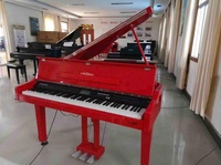 Piano numérique intelligent de fabrication chinoise, 88 touches, clavier lesté, finition rouge, synthétiseur, plusieurs couleurs disponibles