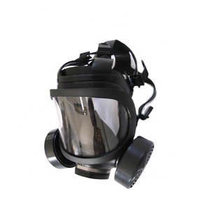 Masker Gas wajah penuh keselamatan, dengan Filter ganda masker tabung Respirator untuk Gas uap bahan kimia semprot pengecatan Gerinda debu - Product Image 2
