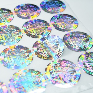 Custom High Quality <strong>Glossy</strong> <strong>Vinyl</strong> Holographic Waterproof Security <strong>Adhesive</strong> <strong>Stickers</strong> for Consumer Electronics Packaging Labels - Product Image 1