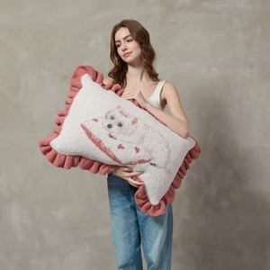 Fodera per cuscino lavorata a maglia di alta qualità con design a cartone animato di cucciolo, per decorazione domestica, graziosa federa per divano, regalo per bambini ALW - Product Image 6