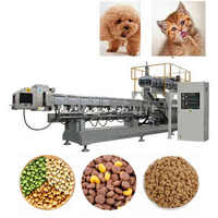 Machine de transformation d'aliments pour chiens à petite échelle hautement automatique avec contrôle PLC, acier inoxydable 304, capacité de 3 t/h, extrudeuse d'aliments pour chiens