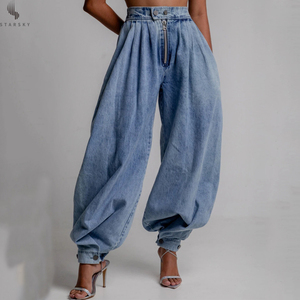 Summer New High Waist Zipper <strong>for</strong> <strong>Women</strong> Loose Casual Retro <strong>Denim</strong> Pants Vintage Flair Jeans <strong>Women</strong> - Product Image 1
