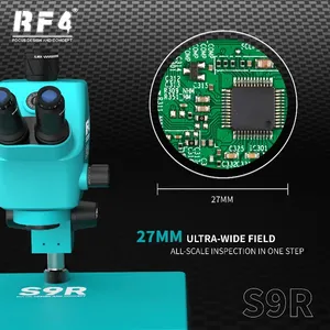 Microscopio Stereo Trinoculare RF4 S9R 7-74X con Zoom Continuo HD Ottico per Riparazione Schede Madri di Telefoni Cellulari e Strumento per Saldatura PCB - Product Image 3