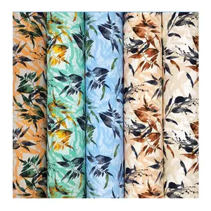 Wholesale soft woven tropical elastane 75D 100D 95% polyester 5% spandex 4 way stretch fabric polyester spandex fabric for dress