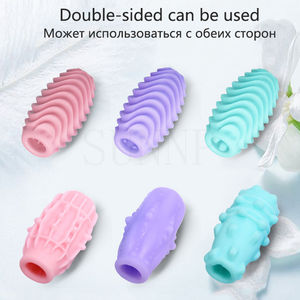 Caja personalizada gratis-Masturbador masculino Coño de bolsillo de silicona para hombres Masturbación portátil Palo suave Doble cara Juguetes sexuales utilizables - Product Image 4