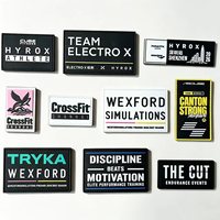 Écussons en caoutchouc PVC HYROX personnalisés avec logo de marque pour vêtements et sacs de fitness CrossFit, badges 3D gaufrés à scratch