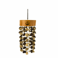 En gros, Carillons Chacha en graines naturelles 10*6 pièces, Accessoires faits main pour attrape-rêves, Guérison sonore par coquillages, Décoration d'intérieur couleur bois clair