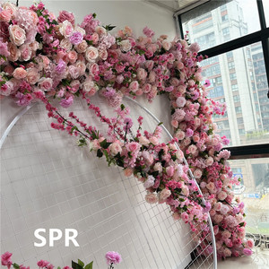 Mur de fleurs artificielles SPR <span class=keywords><strong>pas</strong></span> <span class=keywords><strong>cher</strong></span>, décoration de <span class=keywords><strong>mariage</strong></span>, rose blush, mélange de couleurs, rouleau de mur de fleurs pour la décoration de <span class=keywords><strong>mariage</strong></span> - Product Image 2