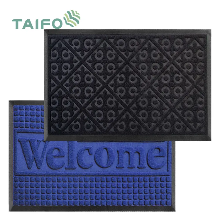 TaiFo Welcome Polyester geprägte Decke Oberfläche Wasser aufnahme Innen-und Außen gummi Fuß matte