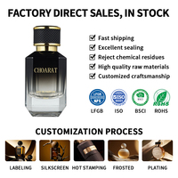 Vente en gros d'usine, flacons de parfum en verre vides élégants et raffinés de 30 ml, flacons de parfum transparents dégradés roses pour femmes, flacons de parfum de luxe