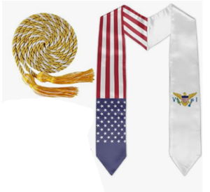 Bandera del estado <span class=keywords><strong>de</strong></span> las Islas Vírgenes <span class=keywords><strong>de</strong></span> EE. UU. Graduación robó faja <span class=keywords><strong>de</strong></span> graduación para estudiar a bordo <span class=keywords><strong>de</strong></span> estudiantes internacionales - Product Image 1