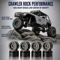 Jantes en métal robustes avec système Beadlock pour voitures RC Crawler, pièces de rechange pour mise à niveau, compatibles avec les modèles 1/18 et 1/24