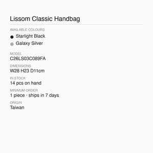 กระเป๋าถือไนลอนน้ำหนักเบาผ้ารีไซเคิล CIPU Lissom Classic 28x23 ซม. สำหรับผู้หญิง มีสินค้าในสต็อก ไต้หวัน - Product Image 4