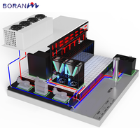 Modèle de démonstration de système de refroidissement liquide par sublimation de colorant interactif, conception transparente, personnalisable pour la gestion thermique des centres de données