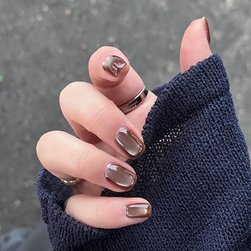 BY1696ผมสีน้ำตาลฤดูใบไม้ผลิ