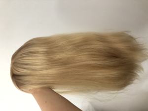 HQ кожа парик цвет корня 8 может служить в качестве цвет 25 100% человеческих волос парик для женщин - Product Image 2