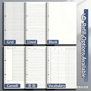 Cuaderno de Hojas Sueltas A4, Cuaderno Grueso B5, Cuaderno A5 para Estudiantes, Cuaderno Desmontable - Product Image 6