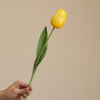 Bouquet de mariée en tulipes artificielles en soie, faites à la main, de haute qualité, réalistes, toucher réel, pour mariage, hôtel, Saint-Valentin, vente en gros