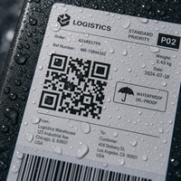 Étiquettes d'expédition imperméables et résistantes à l'huile, autocollants logistiques anti-rayures, adhésif permanent résistant aux intempéries pour le transport extérieur