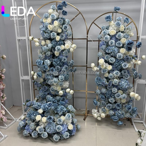 Fleurs artificielles LEDA bleu poussière, décorations florales, centres de table, décorations de fond pour fêtes, mariages, centres commerciaux - Product Image 6
