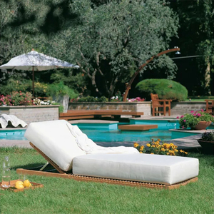 Mobilier d'extérieur moderne et élégant Terrasse <span class=keywords><strong>de</strong></span> la piscine <span class=keywords><strong>de</strong></span> l'hôtel Cadre <span class=keywords><strong>confortable</strong></span> en teck Chaises longues <span class=keywords><strong>de</strong></span> <span class=keywords><strong>jardin</strong></span> tissées en corde - Product Image 5