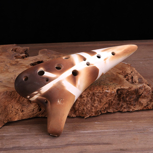 Groothandel Echte Beginner 12-gaats Draagbare Gerookte Ocarina's (Witte Dolomiet) - Product Image 4