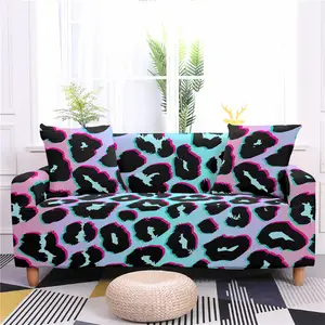 Living Room Sofa Cover Leopard Print Elastic Sofa Cover Armchair Slipcover Corner Sofa Couch Cover