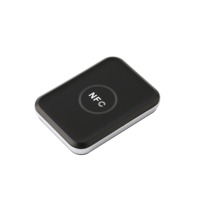 Lector de tarjetas IC inteligente USB ISO14443A RFID de escritorio con marco de metal duradero para salida de datos de tarjeta de salida de la USB-HID