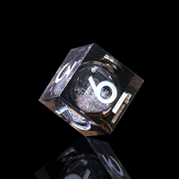 Ensemble de dés DND en résine à cœur liquide argenté doux et lavande, à bords tranchants, 7 pièces, polyédriques, pour jeux de rôle, Dungeons & Dragons, Pathfinder, RPG