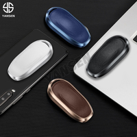 Étui de clé télécommande en alliage d'aluminium et cuir pour Tesla Model 3 Model S Model Y, coque de protection pour clé de voiture