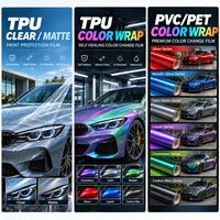 Film de protection de voiture en PVC chromé de qualité supérieure, sans bulles d'air, hydrophobe, bloquant les rayons infrarouges, vinyle pour carrosserie de véhicule