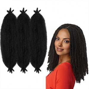 Vente en gros d'usine pré-séparé synthétique Marley Crochet tresses <span class=keywords><strong>Afro</strong></span> printemps torsion Double trame vendeur de <span class=keywords><strong>cheveux</strong></span> - Product Image 1