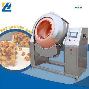 Machine de revêtement industrielle à pulvérisation pour poudre de cuivre, sucre, châtaignes, noix de cajou, amandes, chocolat, caramel, cacahuètes - Product Image 1