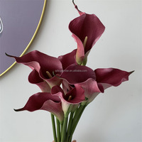 B-922 Super Star Blumen Handgefertigte PU Künstliche Realistische Moderne Stil Rosa Lila Lilien Vasen-Dekoration - Fabrik Großhandelspreis