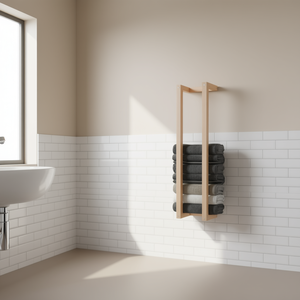 Toallero de Madera de Pino Natural, Diseño Elegante, Accesorio de Baño Independiente - Product Image 2