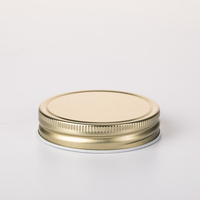 Couvre-bocaux en métal doré sur mesure de 70 mm et 86 mm, couvercles à vis pour bocaux en verre Mason, filetage continu CT