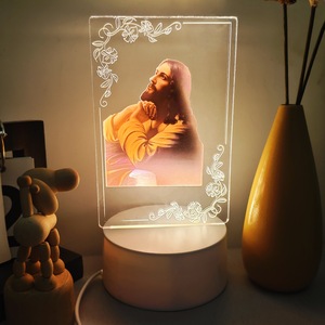 Jesús Virgen María 3D Night Lights Nueva <span class=keywords><strong>luz</strong></span> acrílica 3D Personalizable Home Dormitorio Lámpara decorativa - Product Image 4